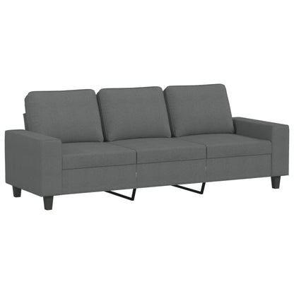 vidaXL 3-tlg. Sofagarnitur Dunkelgrau Stoff