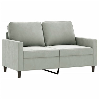 vidaXL 4-tlg. Sofagarnitur Hellgrau Samt
