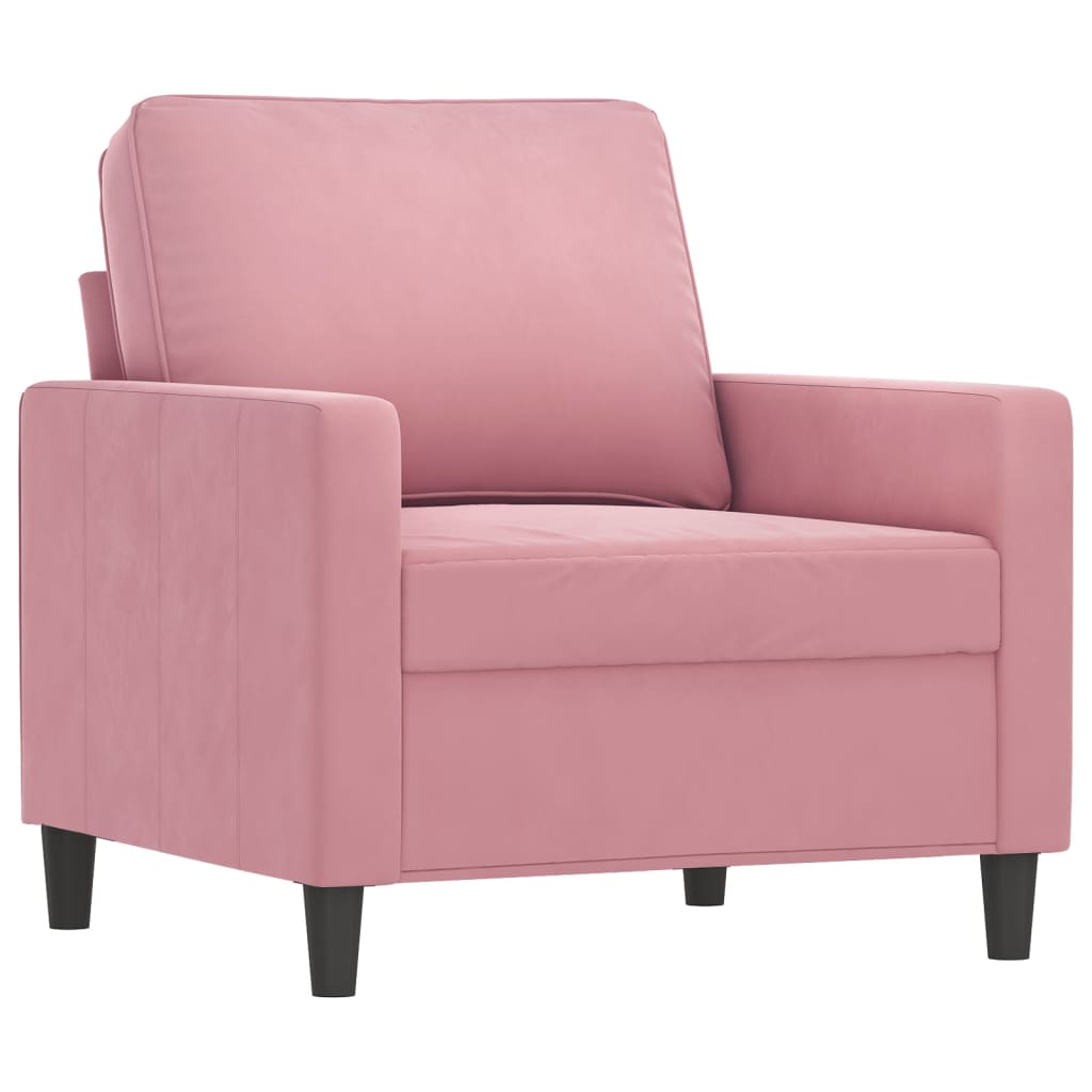 vidaXL 4-tlg. Sofagarnitur Rosa Samt