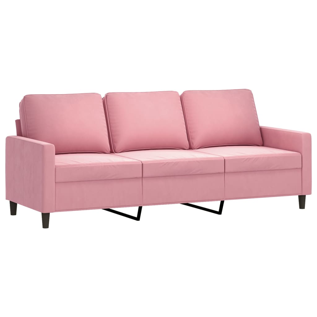 vidaXL 4-tlg. Sofagarnitur Rosa Samt