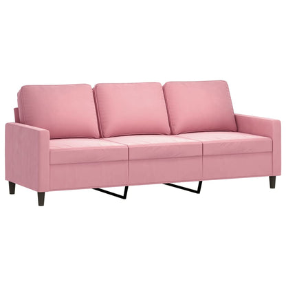 vidaXL 4-tlg. Sofagarnitur Rosa Samt