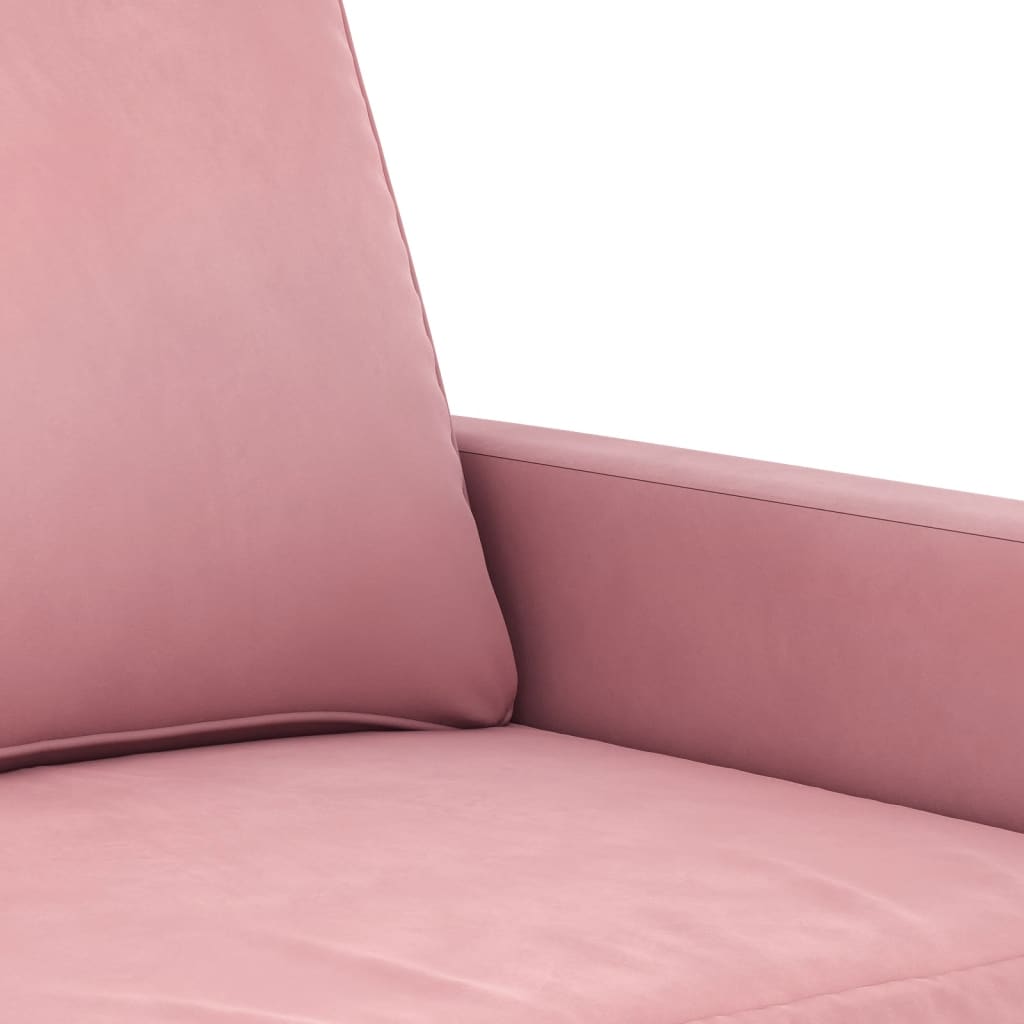 vidaXL 4-tlg. Sofagarnitur Rosa Samt