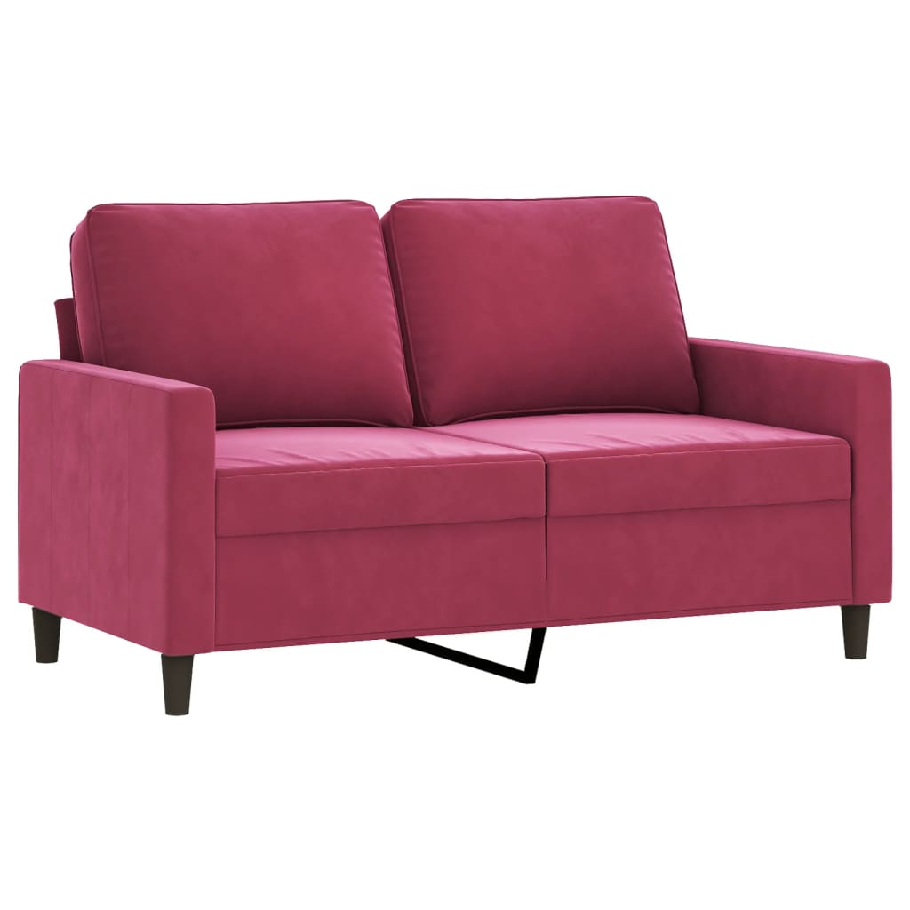 vidaXL 4-tlg. Sofagarnitur Weinrot Samt