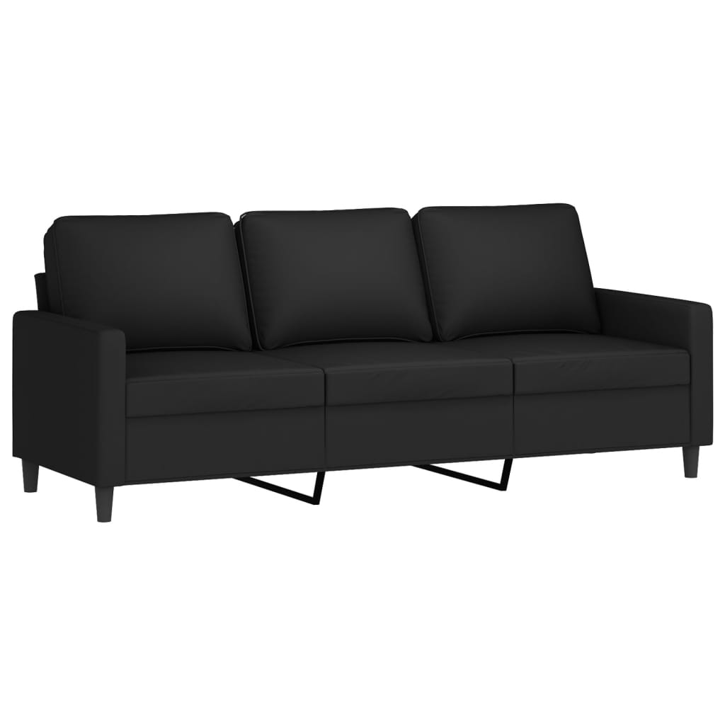vidaXL 4-tlg. Sofagarnitur Schwarz Samt