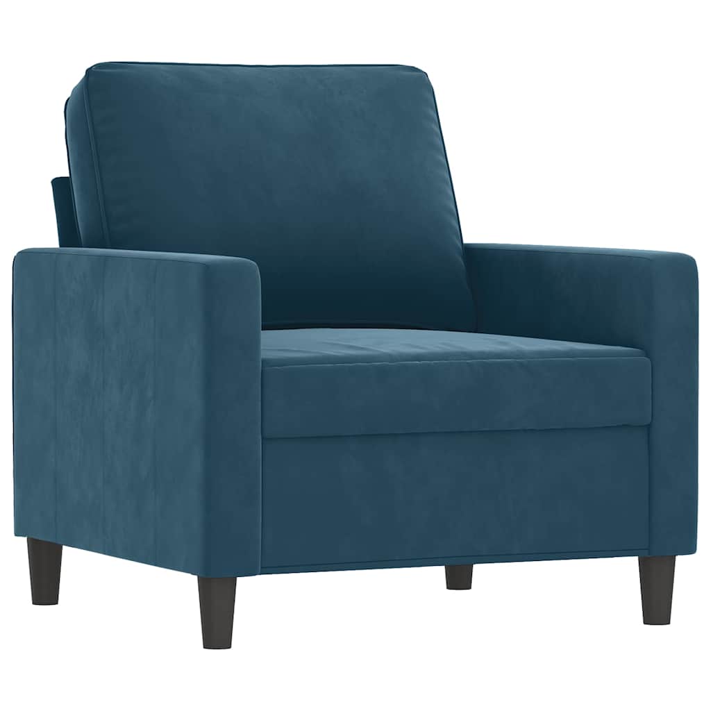 vidaXL Ensemble de canapés 4 pièces Velours bleu