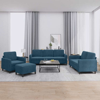 vidaXL Ensemble de canapés 4 pièces Velours bleu