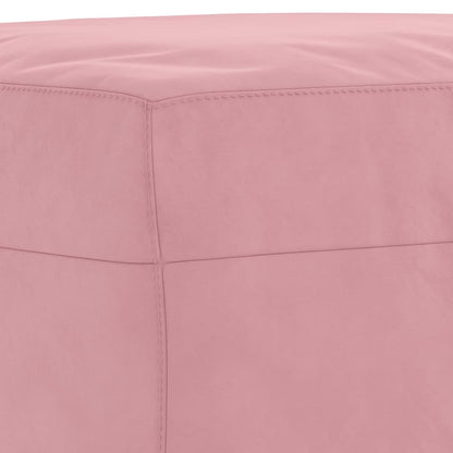 vidaXL 4-tlg. Sofagarnitur mit Kissen Rosa Samt
