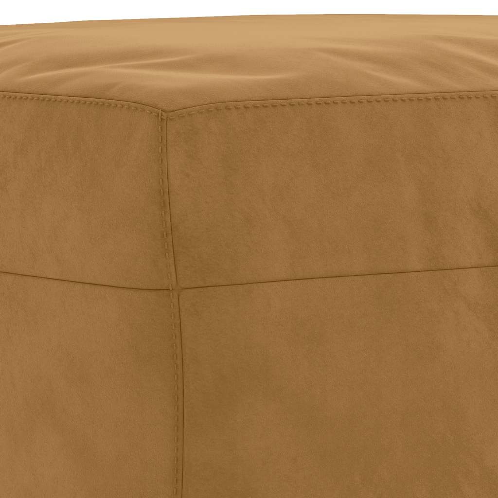 vidaXL 4-tlg. Sofagarnitur mit Kissen Braun Samt