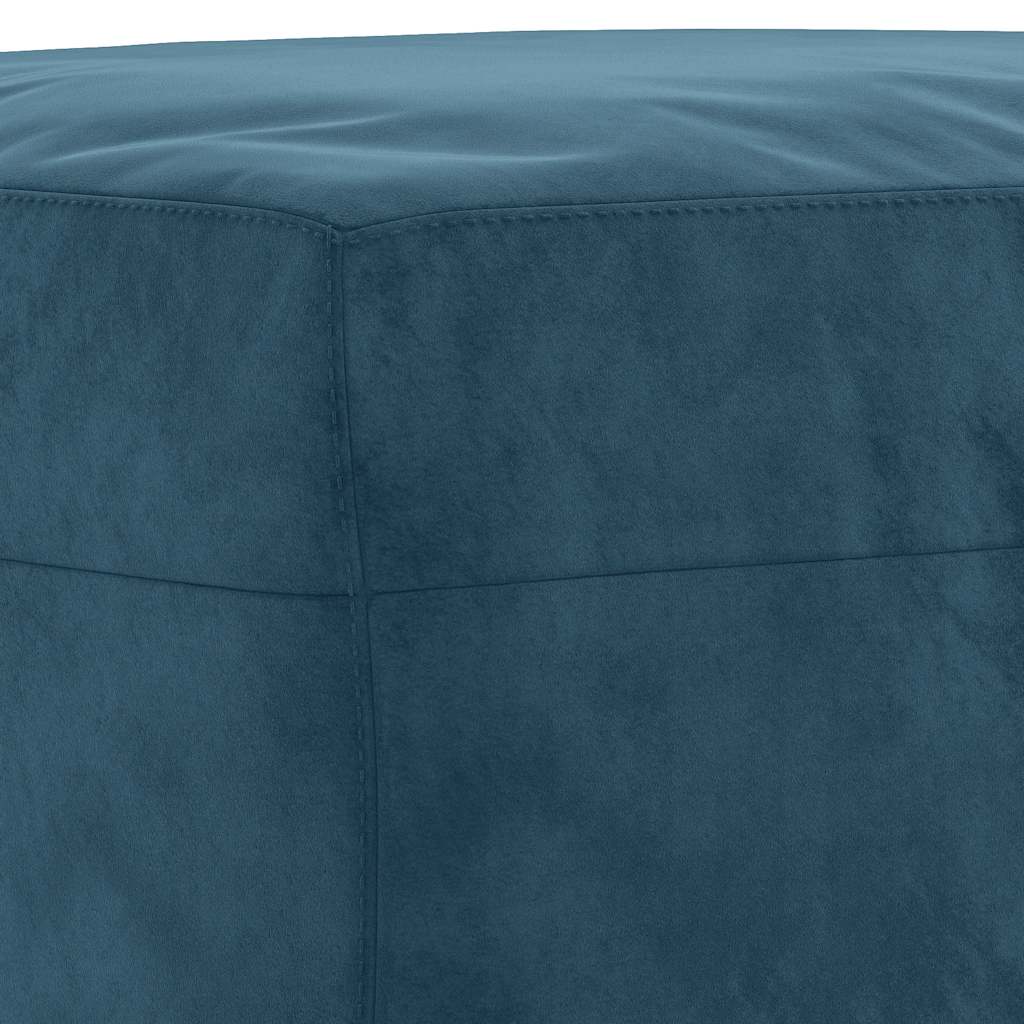 vidaXL 4-tlg. Sofagarnitur mit Kissen Blau Samt
