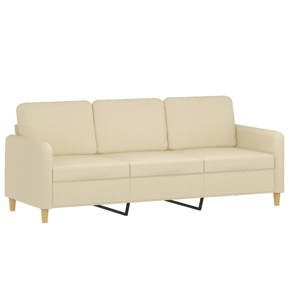 vidaXL Ensemble de canapés 4 pcs avec coussins Tissu crème