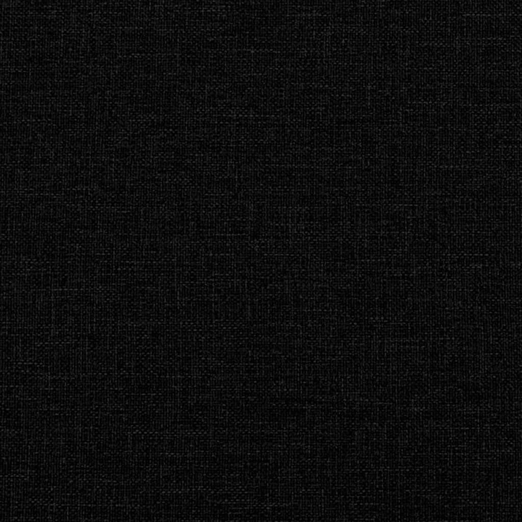 vidaXL 4-tlg. Sofagarnitur mit Kissen Schwarz Stoff