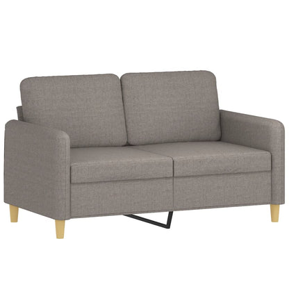 vidaXL 4-tlg. Sofagarnitur mit Kissen Taupe Stoff
