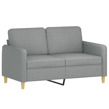 vidaXL Ensemble de canapés 4 pièces avec coussins Tissu Gris clair