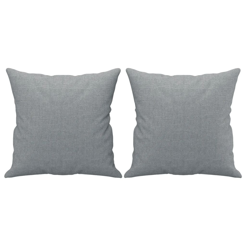 vidaXL Ensemble de canapés 4 pièces avec coussins Tissu Gris clair