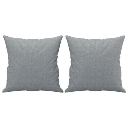 vidaXL Ensemble de canapés 4 pièces avec coussins Tissu Gris clair