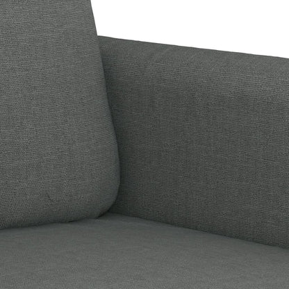 vidaXL 4-tlg. Sofagarnitur mit Kissen Dunkelgrau Stoff