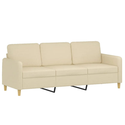 vidaXL Ensemble de canapés 4 pcs avec coussins Tissu crème