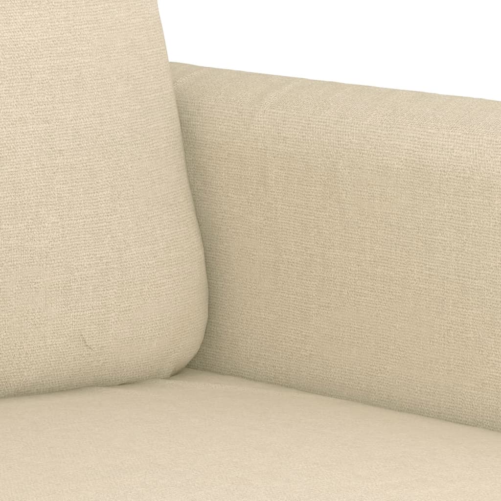vidaXL Ensemble de canapés 4 pcs avec coussins Tissu crème