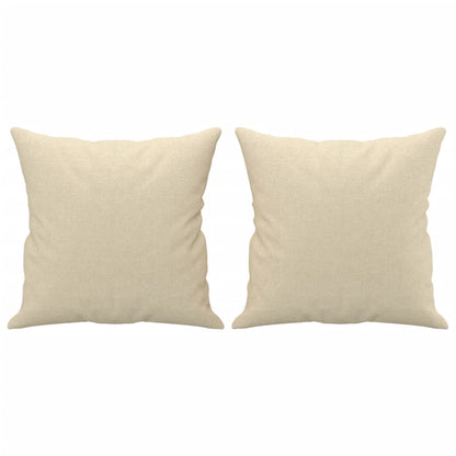 vidaXL Ensemble de canapés 4 pcs avec coussins Tissu crème