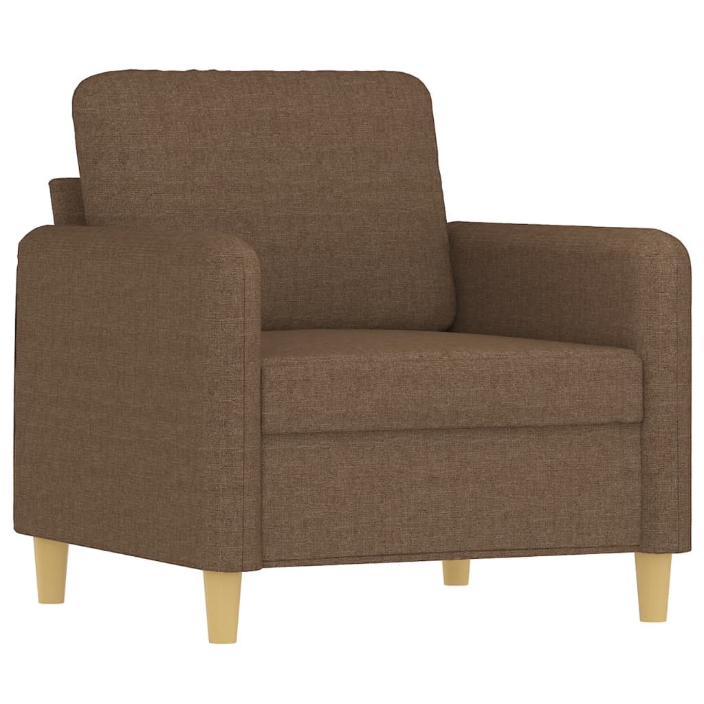 vidaXL 4-tlg. Sofagarnitur mit Kissen Braun Stoff