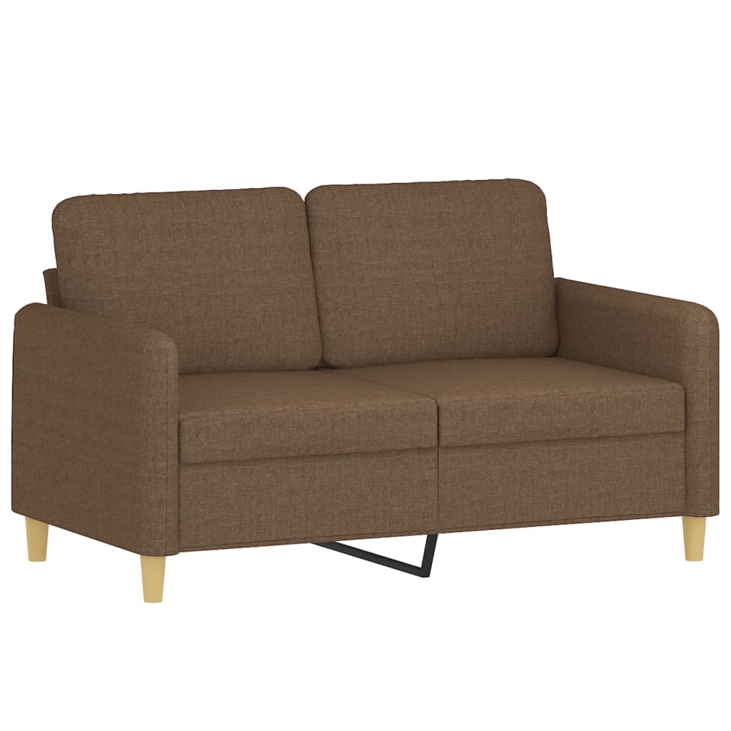 vidaXL 4-tlg. Sofagarnitur mit Kissen Braun Stoff