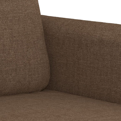 vidaXL 4-tlg. Sofagarnitur mit Kissen Braun Stoff
