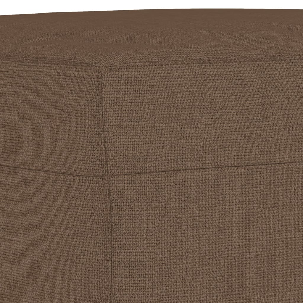 vidaXL 4-tlg. Sofagarnitur mit Kissen Braun Stoff