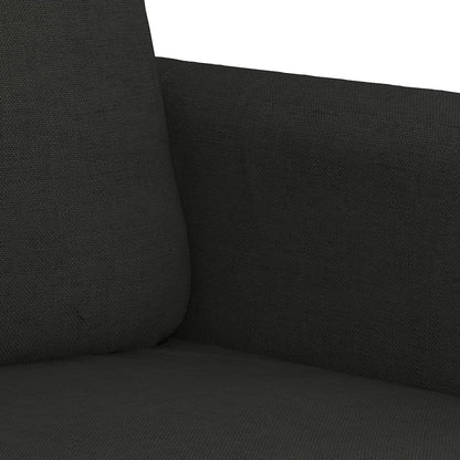 vidaXL Ensemble de canapés 4 pcs avec coussins Noir Tissu