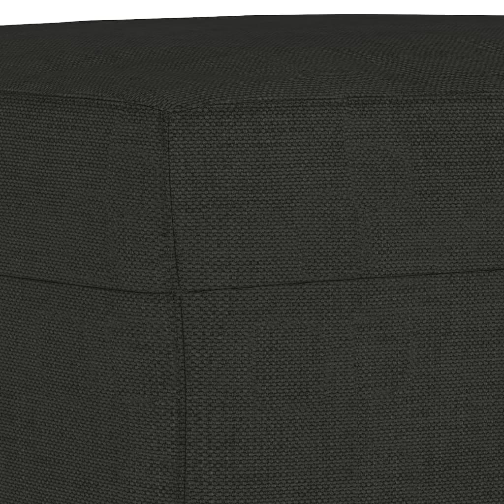 vidaXL Ensemble de canapés 4 pcs avec coussins Noir Tissu