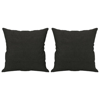 vidaXL Ensemble de canapés 4 pcs avec coussins Noir Tissu