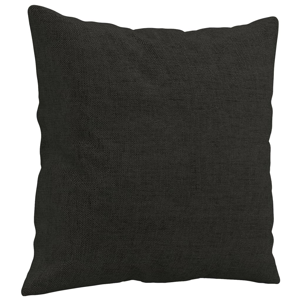 vidaXL Ensemble de canapés 4 pcs avec coussins Noir Tissu
