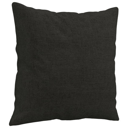 vidaXL Ensemble de canapés 4 pcs avec coussins Noir Tissu