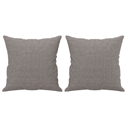 vidaXL 4-tlg. Sofagarnitur mit Kissen Taupe Stoff
