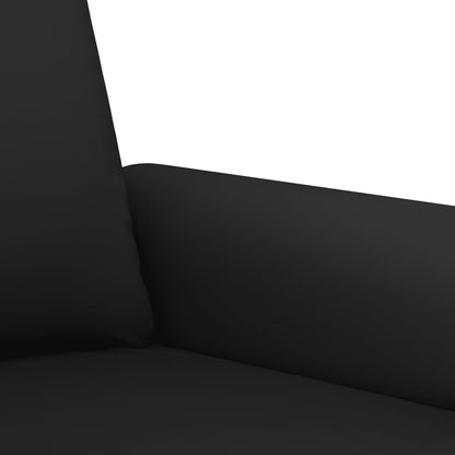 vidaXL 4-tlg. Sofagarnitur mit Kissen Schwarz Samt