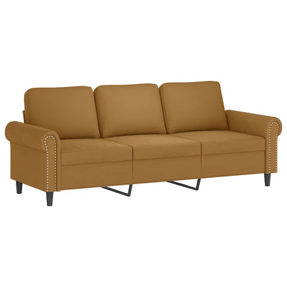 vidaXL 4-tlg. Sofagarnitur mit Kissen Braun Samt