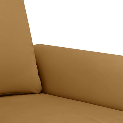vidaXL 4-tlg. Sofagarnitur mit Kissen Braun Samt