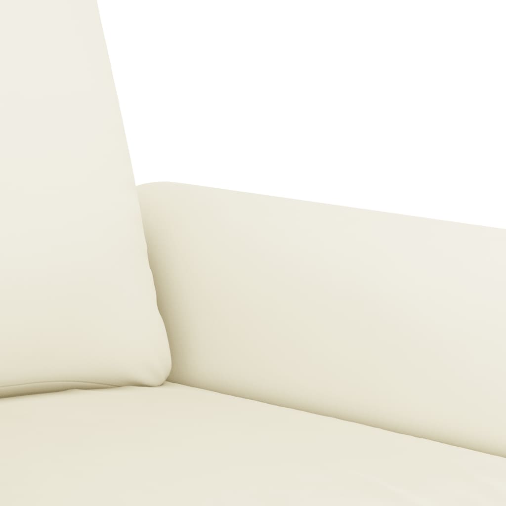vidaXL 4-tlg. Sofagarnitur mit Kissen Creme Samt