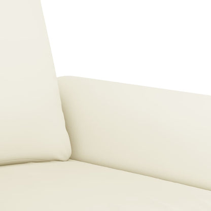 vidaXL 4-tlg. Sofagarnitur mit Kissen Creme Samt