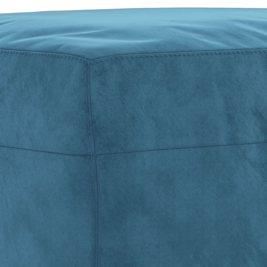 vidaXL 4-tlg. Sofagarnitur mit Kissen Blau Samt