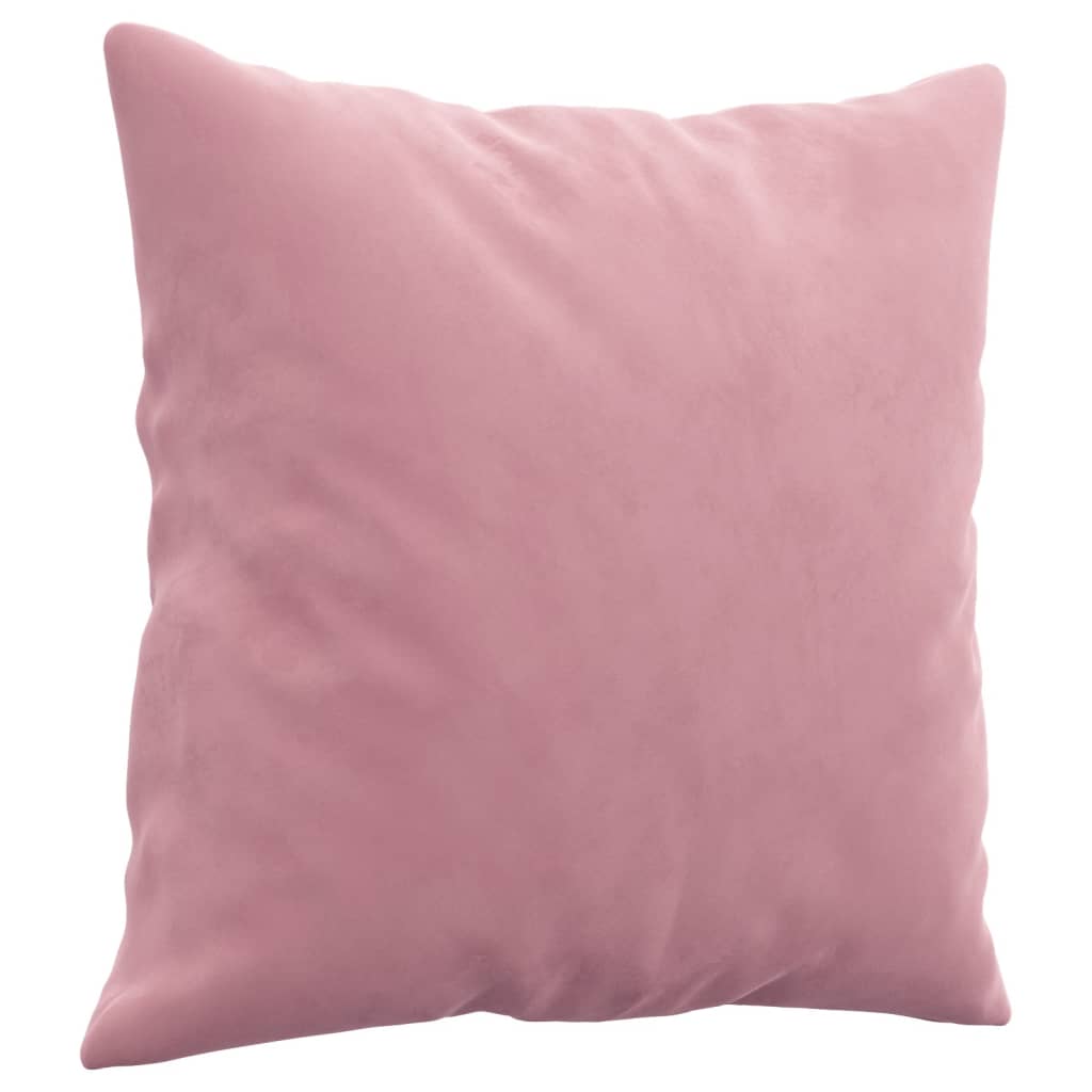 vidaXL 4-tlg. Sofagarnitur mit Kissen Rosa Samt
