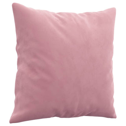 vidaXL 4-tlg. Sofagarnitur mit Kissen Rosa Samt