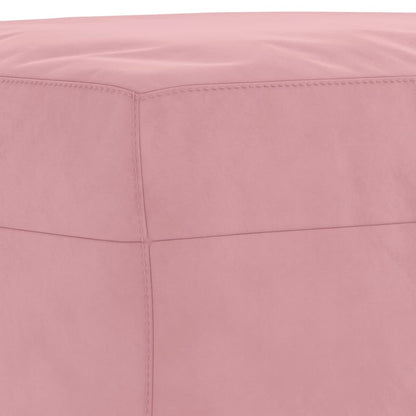 vidaXL 4-tlg. Sofagarnitur mit Kissen Rosa Samt
