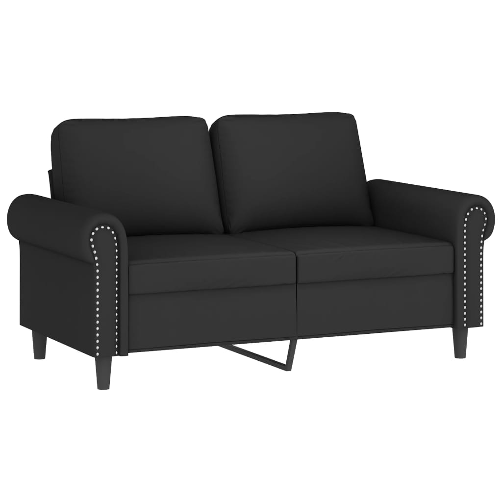 vidaXL 4-tlg. Sofagarnitur mit Kissen Schwarz Samt