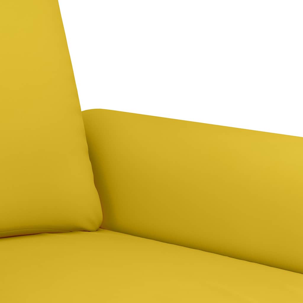 vidaXL 4-tlg. Sofagarnitur mit Kissen Gelb Samt