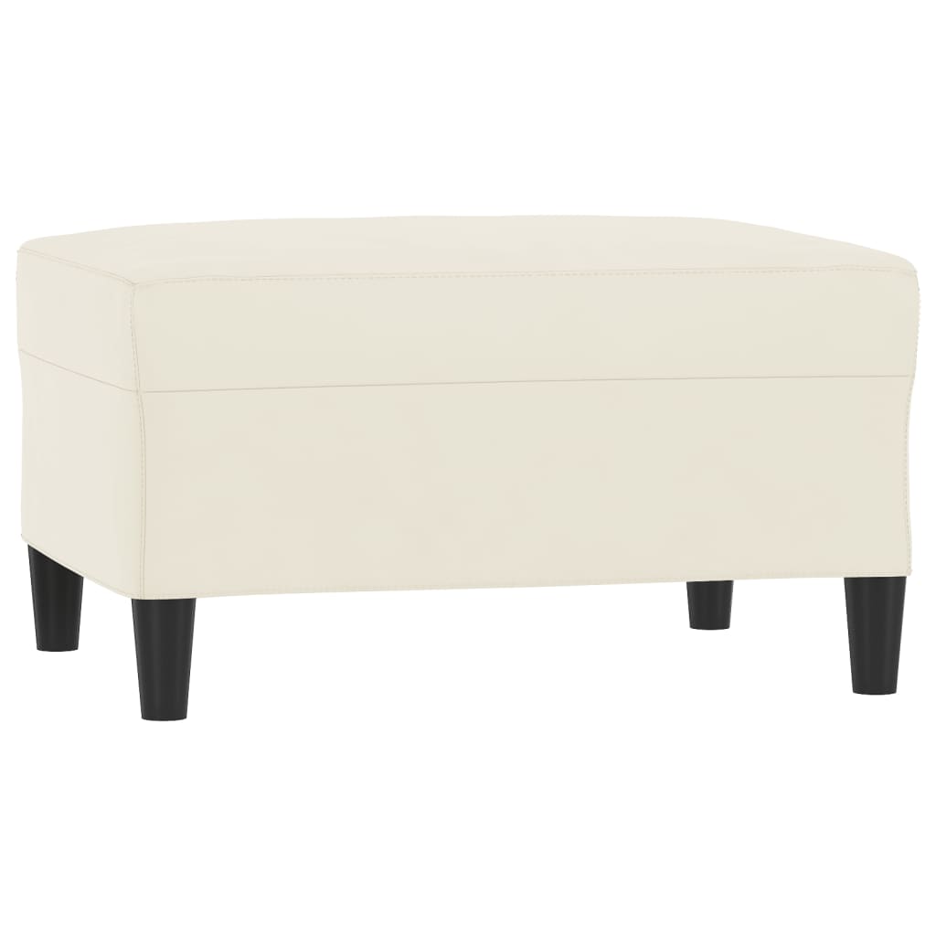 vidaXL 4-tlg. Sofagarnitur mit Kissen Creme Samt
