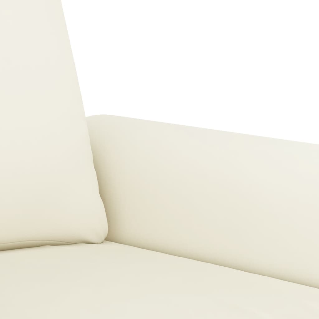 vidaXL 4-tlg. Sofagarnitur mit Kissen Creme Samt