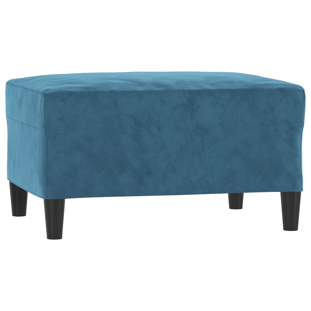 vidaXL 4-tlg. Sofagarnitur mit Kissen Blau Samt
