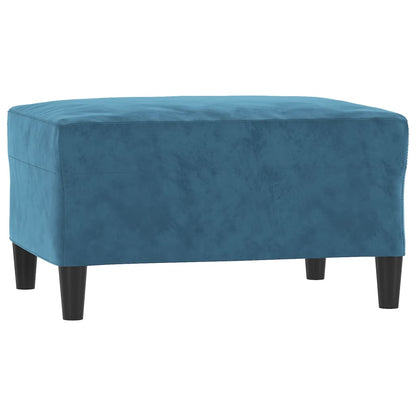 vidaXL 4-tlg. Sofagarnitur mit Kissen Blau Samt