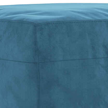 vidaXL 4-tlg. Sofagarnitur mit Kissen Blau Samt