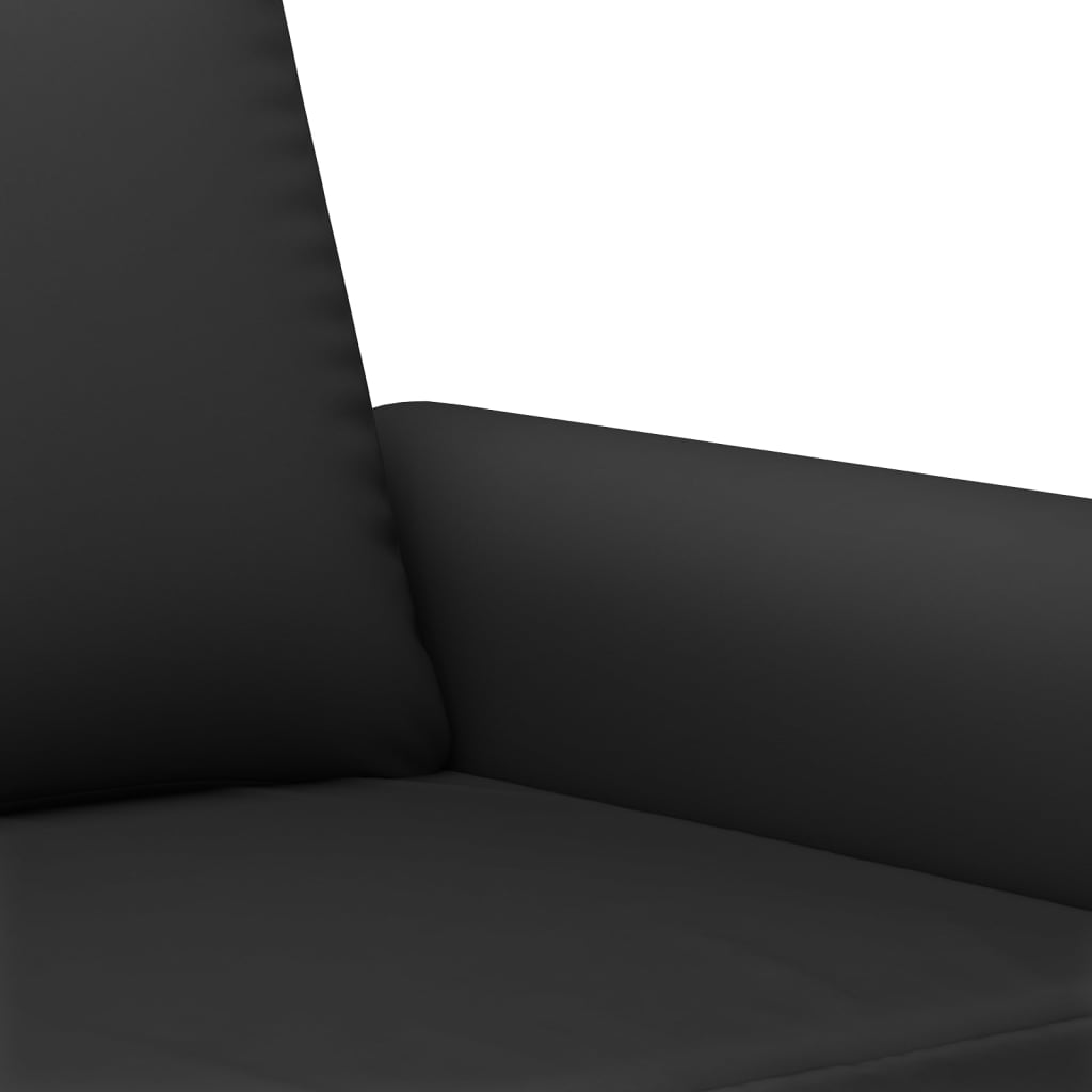vidaXL 2-tlg. Sofagarnitur mit Kissen Schwarz Samt